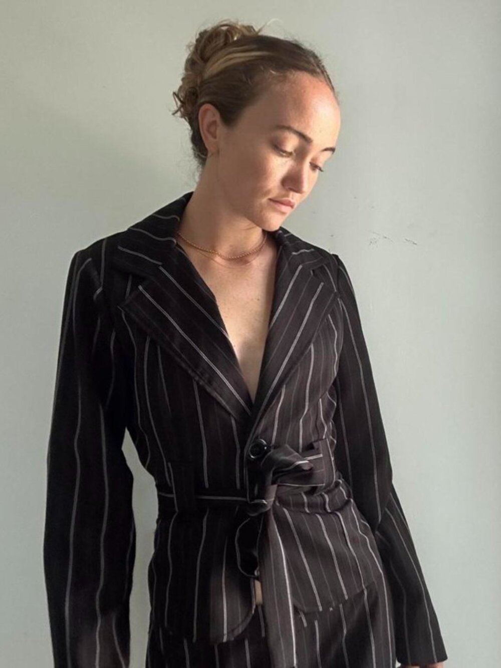 Women's Y2k Belted Pantsuit